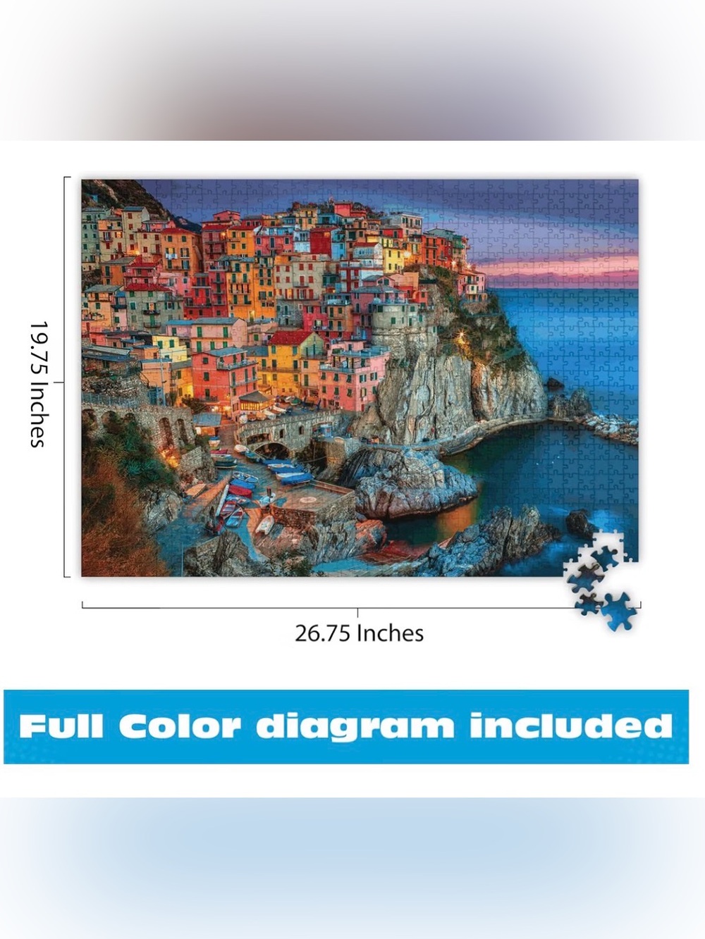 Cinque Terre Italy coastal puzzle-1000 pieces - Picture 2 of 8